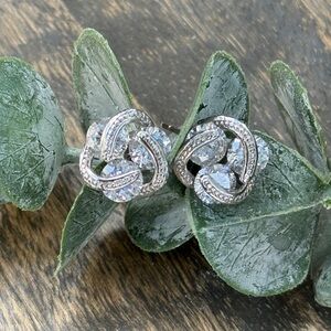 Love Knot CZ Crystal Earrings